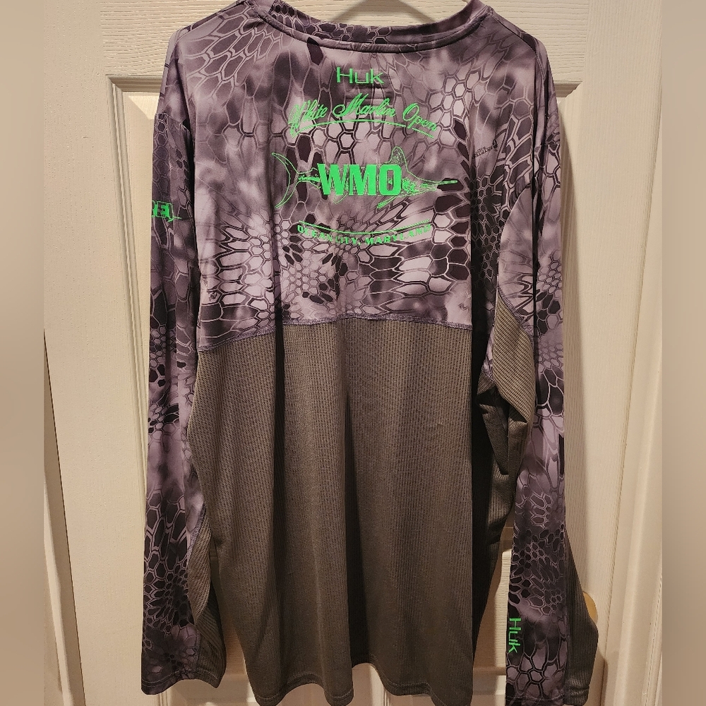 NWT Men's White Marlin Open Huk Long Sleeve T-shirt 2XL